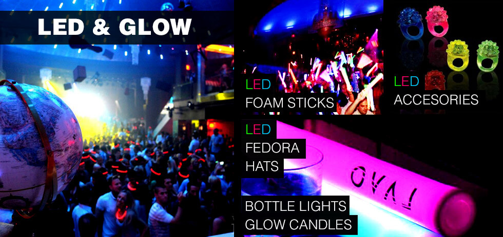 order glow led strobe and bracelets
